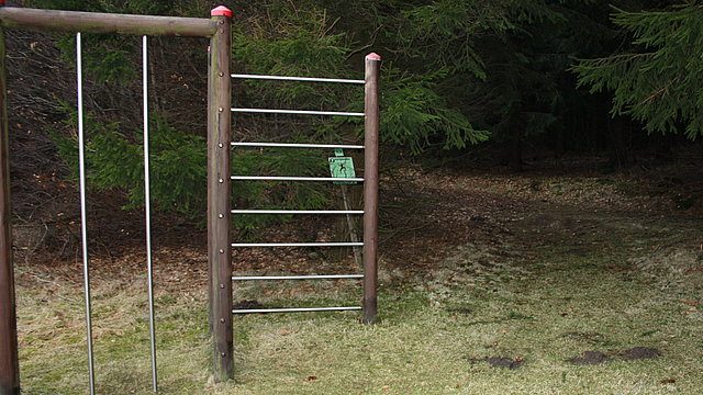 Klettergeräte im Wald